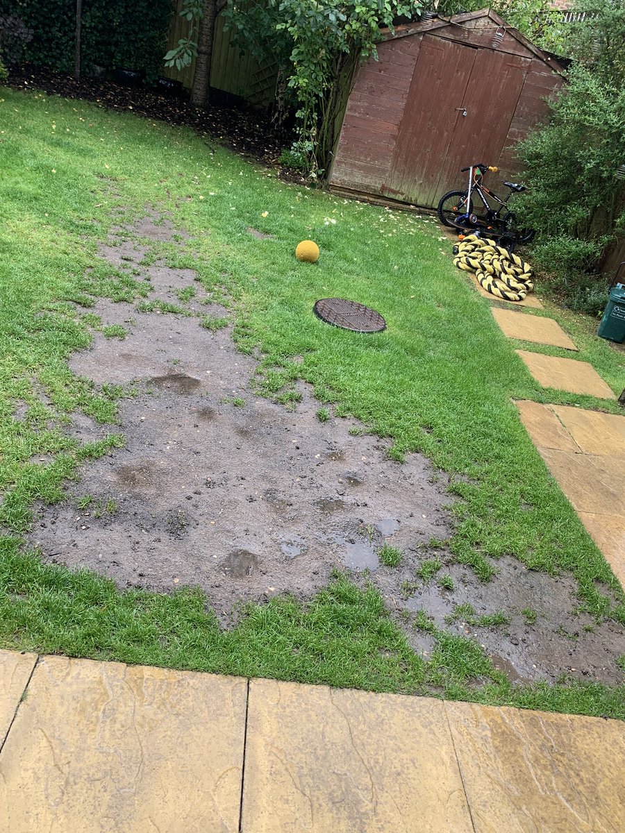 My garden currently looks a bit like the UK (without Ireland) with the current weather showing on it. Could you use it on tv? <a href="/MetMattTaylor/">Matt Taylor</a>