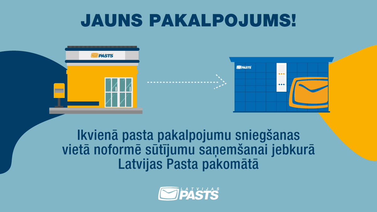 Tagad ikvienā pasta nodaļā iespējams noformēt reģistrētu - ierakstītu, izsekojamu, apdrošinātu - pasta sūtījumu saņemšanai jebkurā no vairāk nekā 60 Latvijas Pasta pakomātiem, ja tas nav pēcmaksas sūtījums vai ar pakalpojumu Paziņojums par izsniegšanu: pasts.lv/lv/zinas/5821-…