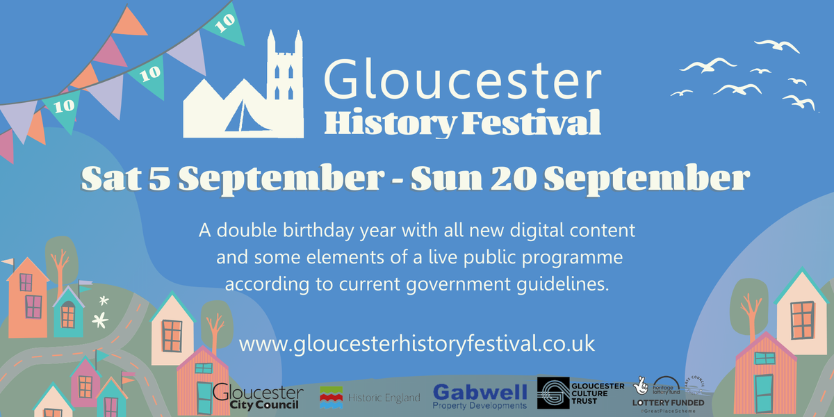 GlosHistFest's tweet photo. Happy social media launch week for all things Gloucester History Festival! We're celebrating 
our 10th year &amp; the 25th year of 
@GloucesterHODs online &amp; in person this Sept. https://t.co/seYO6bbvWH
#Gloucester #digitalheritage #heritageondemand #VoyagersandVisionaries https://t.co/oxd85M9KnM