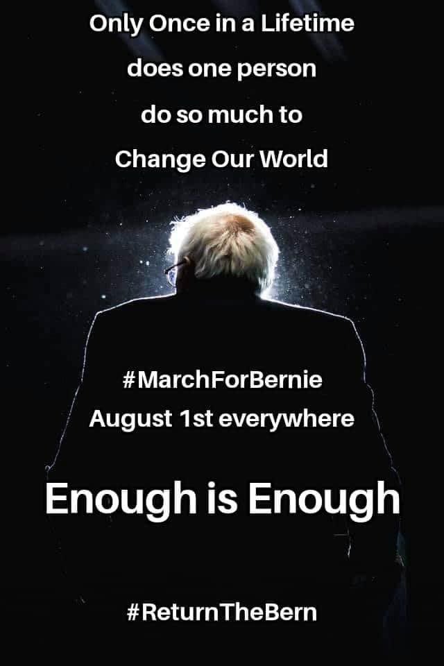Please share this my british comrades! Hopefully your American comrades will hear the cry! #marchforbernie