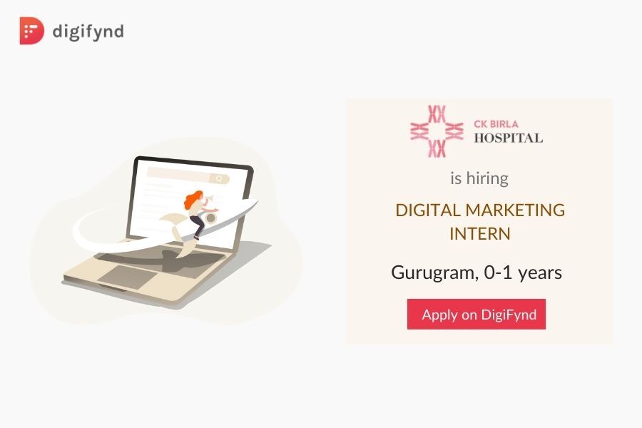 digifyndteam's tweet photo. CK Birla Hospital is hiring Digital Marketing Interns on Digifynd.

Apply here : https://t.co/tY7jYrOABs

#digifynd #digitalmarketing #socialmediamarketing #digitalmarketingjobs #seo #socialmedia #googleadwords #paidads https://t.co/9sVntMVxnY