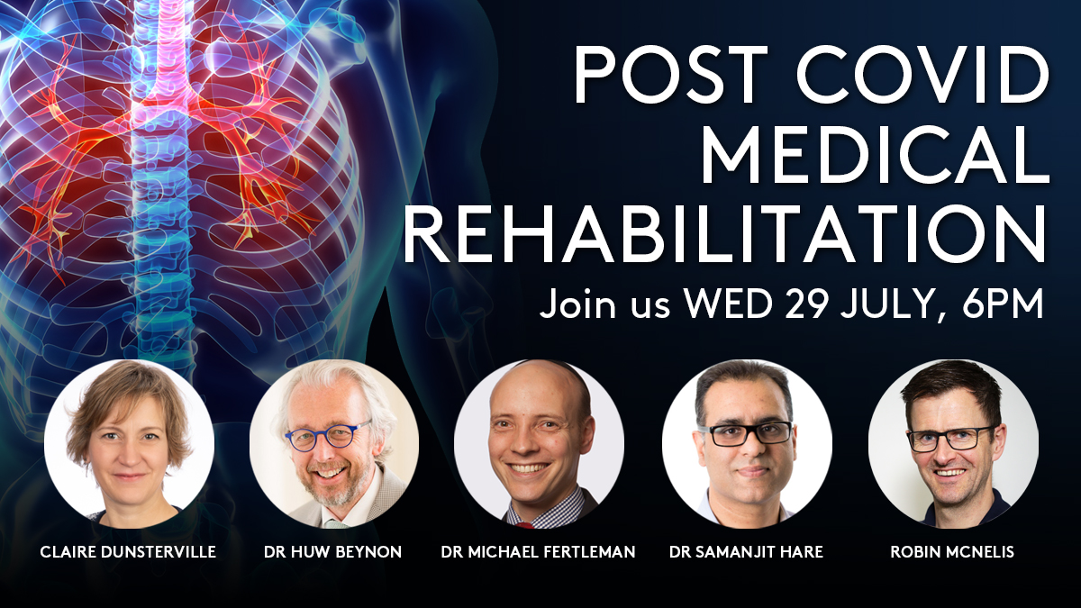 We're bringing together our best minds in rehabilitation to discuss COVID-19 recovery: understanding, diagnosing, and significantly improving symptoms. Join Wednesday for this free webinar, open to all. Register today: bit.ly/2Wsrpie