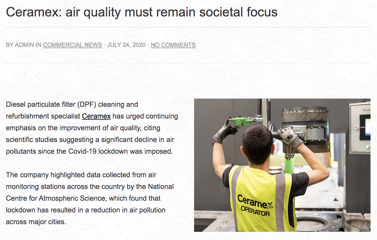 Air quality improvements must remain a focus for society in a post Covid world >> #dpfcleaning transportoperator.co.uk/2020/07/24/cer…