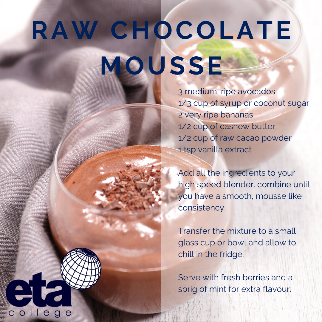 eta_college's tweet photo. Ending off the month with a decadent chocolate mousse. You will never guess the secret ingredient. 
😜😆😉🍫

#etacollege #recipe #healthy #chocolatemousse #yummy https://t.co/CzX0LXo2Td
