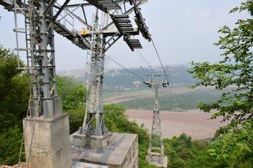 Arslan_jk's tweet photo. Lt Gov GC Murmu today inaugurated Ropeway Service from Bahu Fort Temple to Mahamaya. The ropeway will boost pilgrimage tourism in Jammu as it connects 3 temples-Jamvant Gufa Peerkho, Mahamaya Temple &amp; Bahu Fort Temple: https://t.co/lzpnb3JcHg