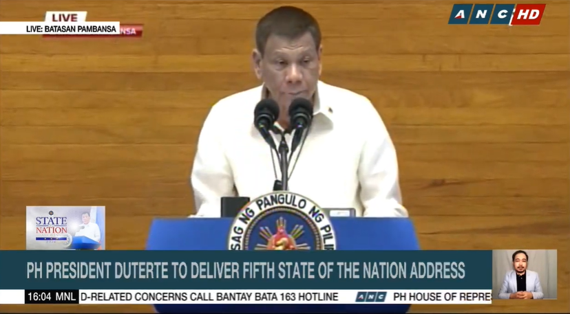 NOW: President Duterte delivers his 5th State of the Nation Address #SONA2020WATCH: 