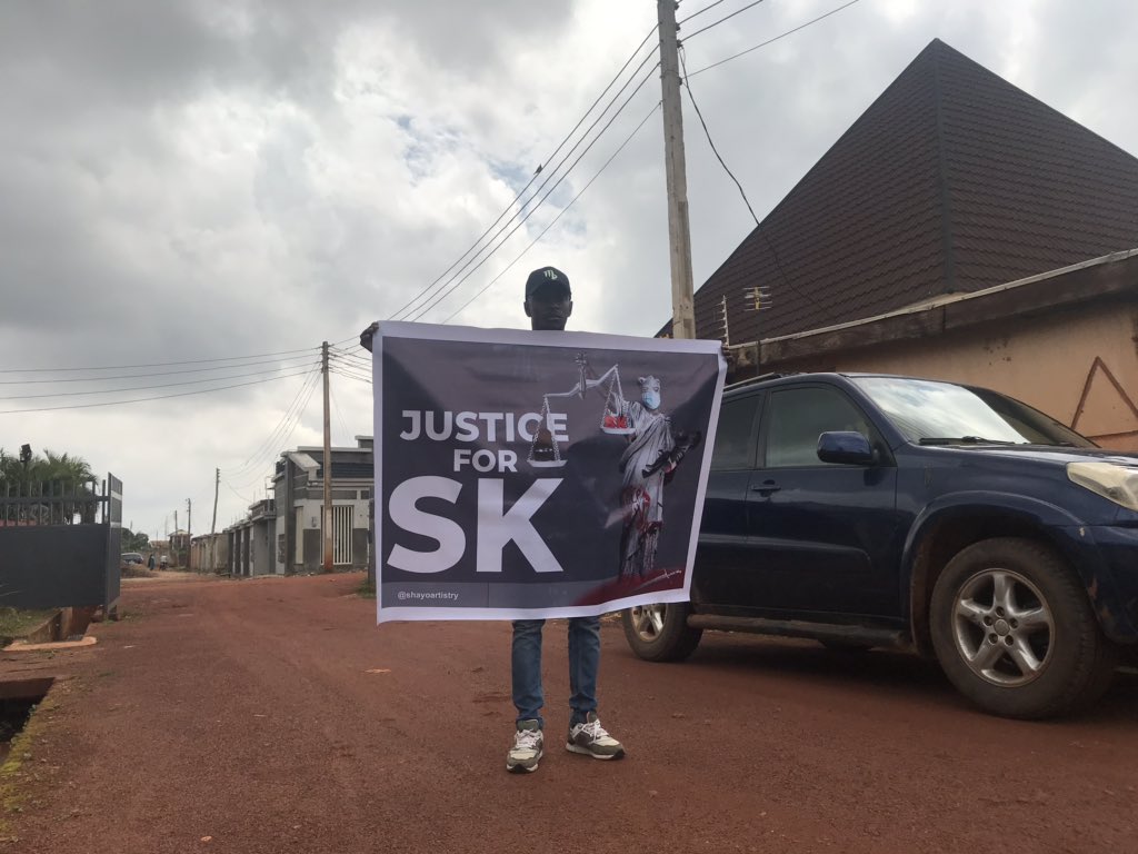 In the spirit of our forefathers. Justice for southern Kaduna ‘E no balance!’ @shaygoartistry 

#southernkadunakillings #southernkadunamassacre #southernkadunagenocide #southernkadunalivesmatter #stopthekillings #weneedhelp #giveusbackourpeace