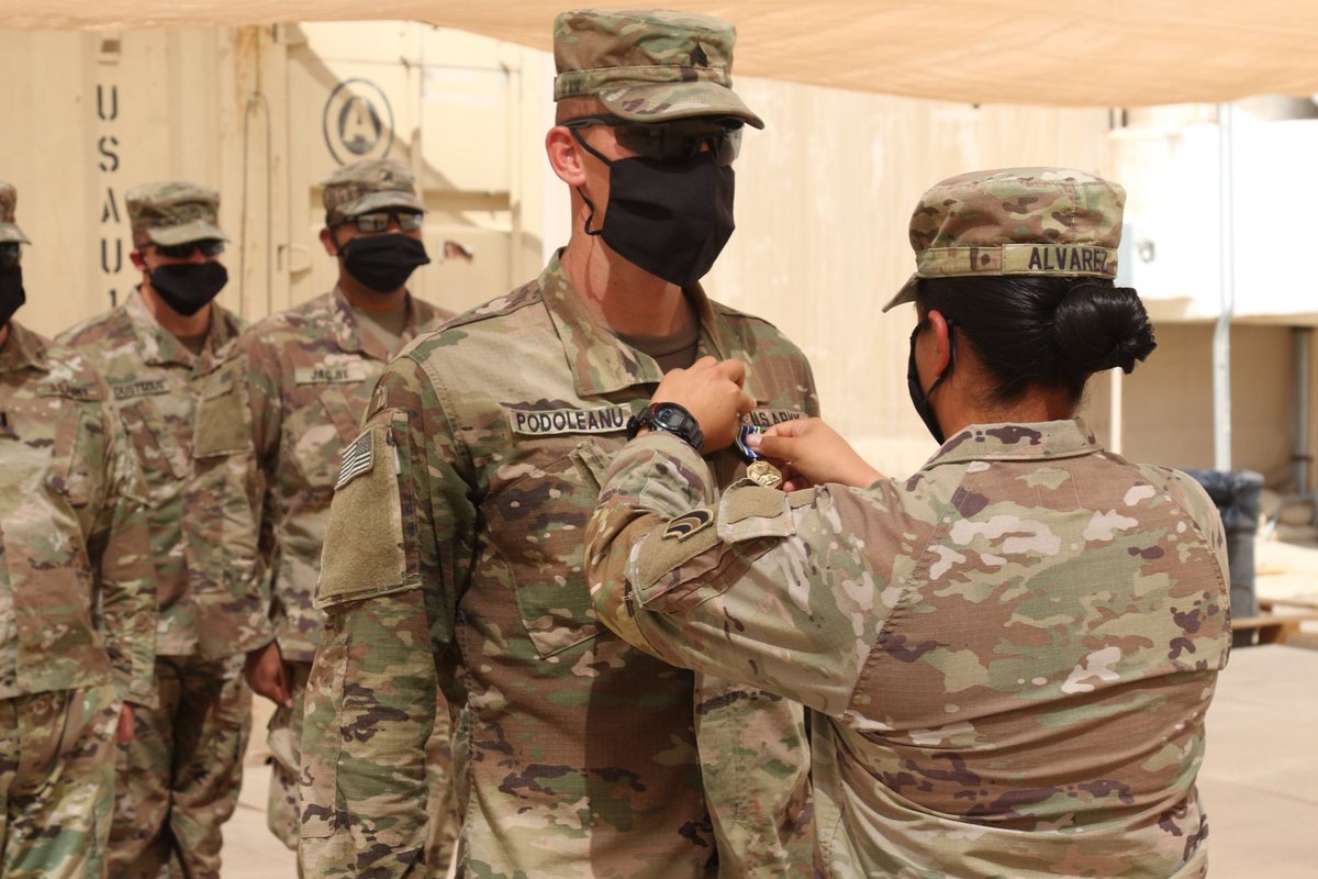 42ndInfantryDiv's tweet photo. Supply Sergeant Awarded!

Congratulations to the 42nd Infantry Division's Operations Company Supply Sergeant, Sgt. Denis Podoleanu who received the Army Achievement Medal for his actions getting the company's supplies ready for deployment!

Nice Work! https://t.co/aFezyg4TQ5