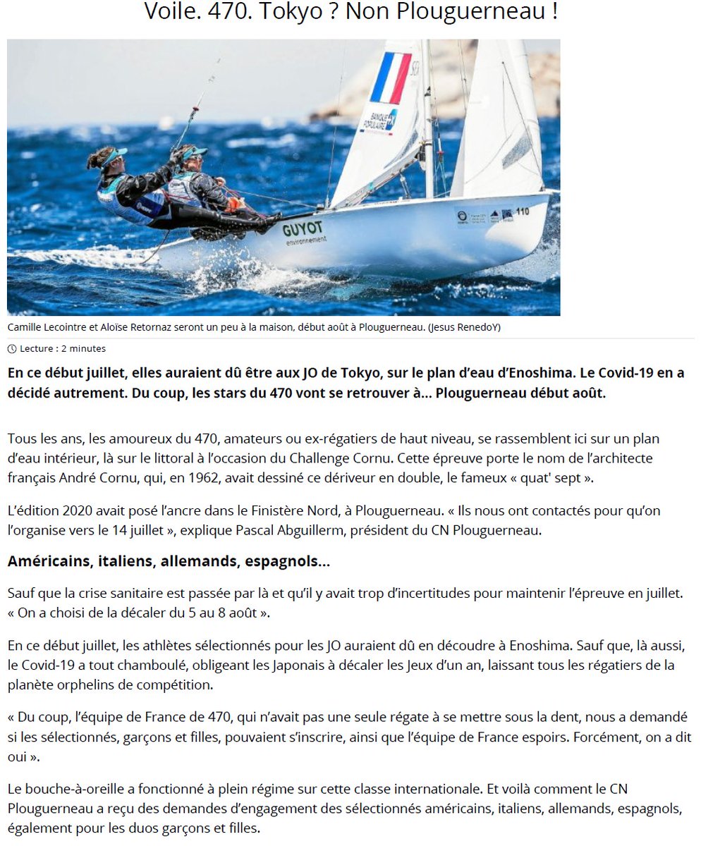 Challenge Cornu à Plouguerneau - du 5 au 8 août 2020 tinyurl.com/y2caemso