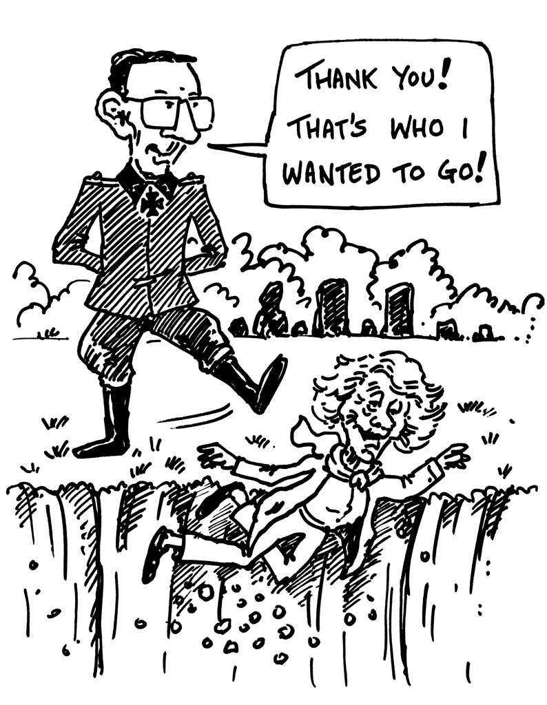 iancartoons's tweet photo. Another poll result, another cartoon. This time Nyder has knocked out Amelia Rumford. https://t.co/EVOHjcCGFc