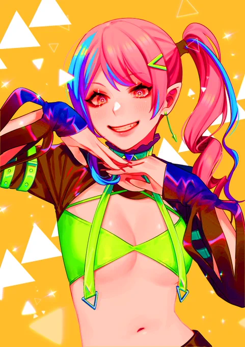 #絵を彩度100にすると超派手 