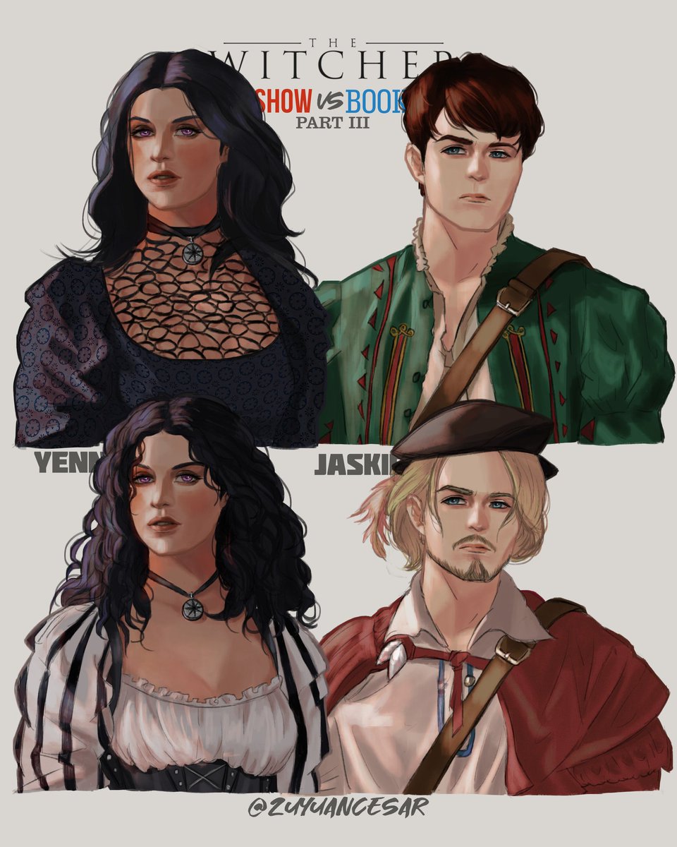 zuyuancesar's tweet photo. Witcher Show vs Books (3/3)
#YENNEFER #JASKIER #THEWITCHER https://t.co/aB1U6caMZa