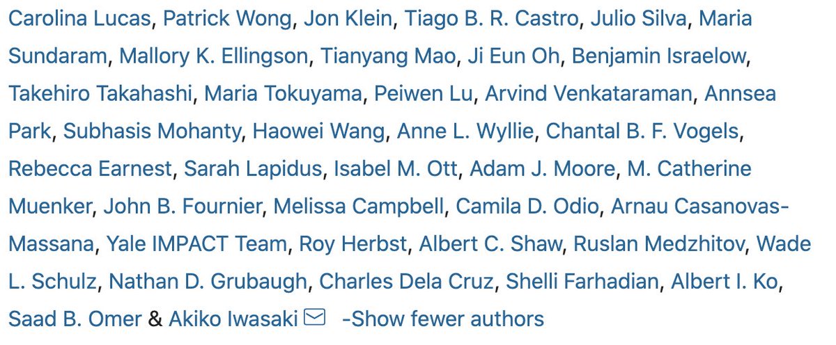 Lastly, this work is a huge collaboration across  @YaleIBIO  @YaleMed  @YNHH  @YaleSPH  @YaleIDFellows  @YaleCancer  @YaleNursing  @YalePCCSM  @YaleGH  @yale_Labmed  @RockefellerUniv  @HHMINEWS. Enormously rewarding to learn from our patients -my first translational immunology paper  (end)