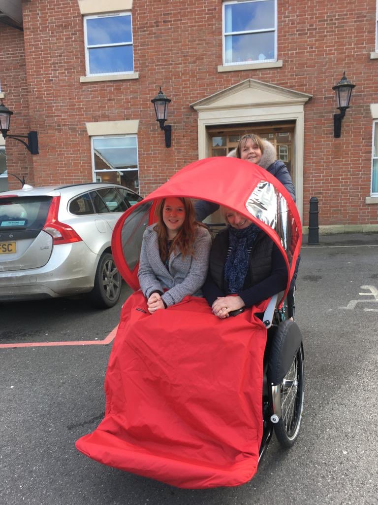 PcnVale's tweet photo. @hattierocket @MannersOfMarple @ChristmasRowena We love it, also taking out people for a spin from nursing and residential homes, also anyone who can no longer ride a bike and would like to feel the wind in their hair 🚲 https://t.co/lRbXp0mbKT