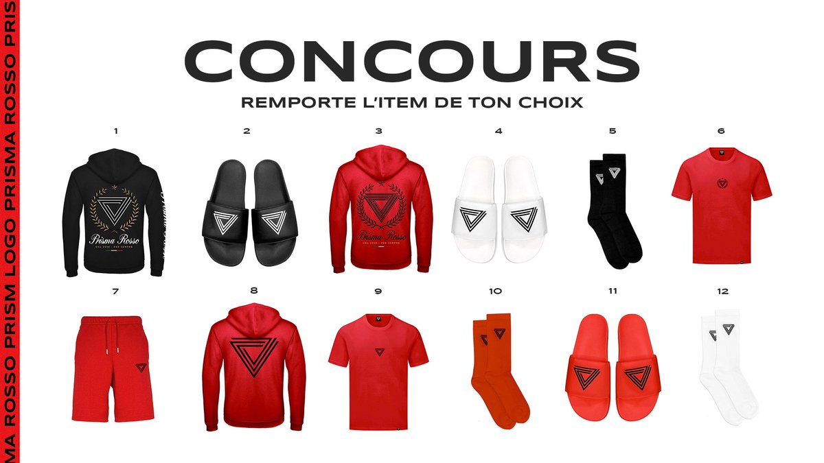 PrismGang's tweet photo. À l’occasion du nouveau drop, on vous fait gagner l’item de votre choix

Pour participer, répondez sous ce tweet le numéro de l’item suivi du #PrismGang 

On tirera trois gagnants au sort 💎 https://t.co/xefenKaD8E