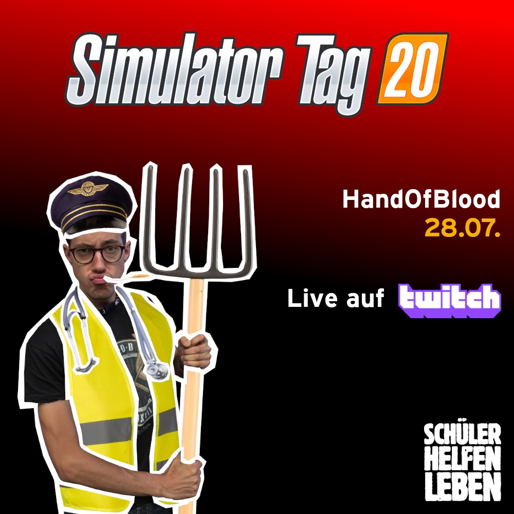 SozialerTag's tweet photo. Morgen geht der #SimulatorTag in die zweite Runde mit @HandIOfIBlood! Wo er wohl seinen Simulator Tag verbringen wird? Wir könnten uns da einiges vorstellen #Pilot #Arzt #Farmer ... #stream #HandOfBlood #GemeinsamSolidarisch #LeaveNoOneBehind https://t.co/Ilh22c8RhP