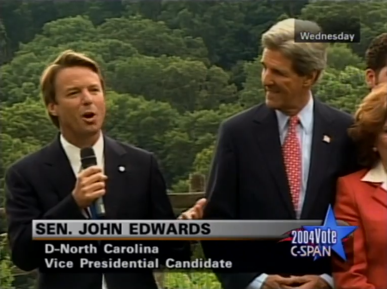 2004 (D): John Kerry's finalists were Dick Gephardt, Bob Graham and his eventual choice John Edwards, "who campaigned hardest for the job and who had captured the excitement of the party," Kerry later wrote. Edwards had "both fans and detractors in the Senate."