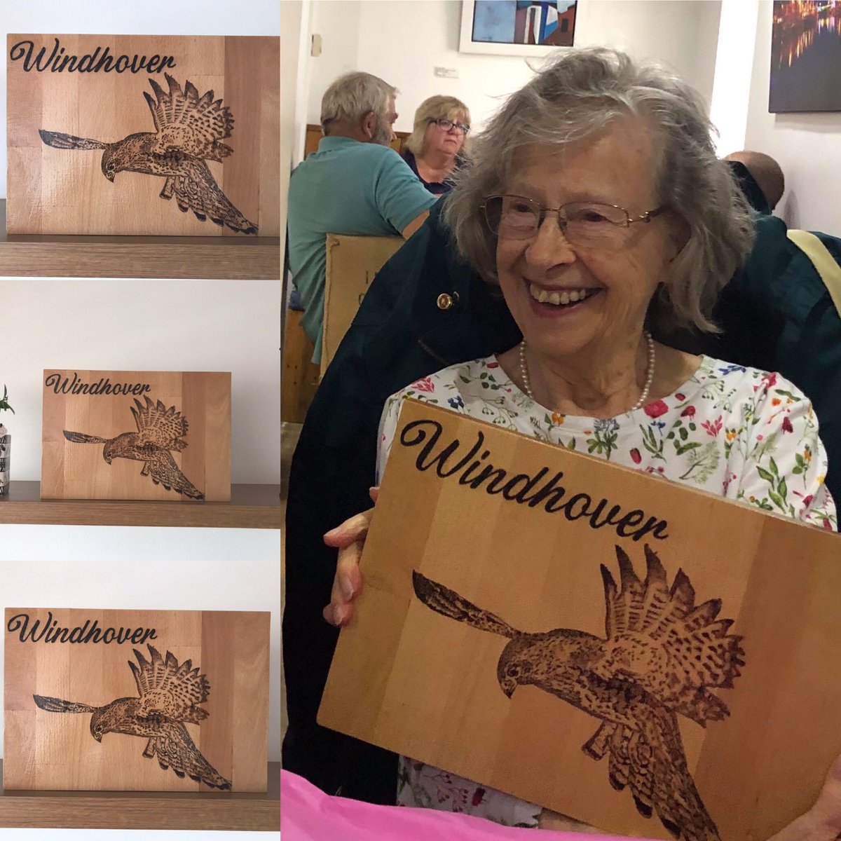 wadeycrafts's tweet photo. Another recent bespoke commission piece completed for a customer who kindly sent me a photo of the delighted Birthday celebrant receiving her hand made gift. Made my day yesterday 🙂 #pyrography #crafts #crafting #gifts #celebrations https://t.co/olYLQfHJf7