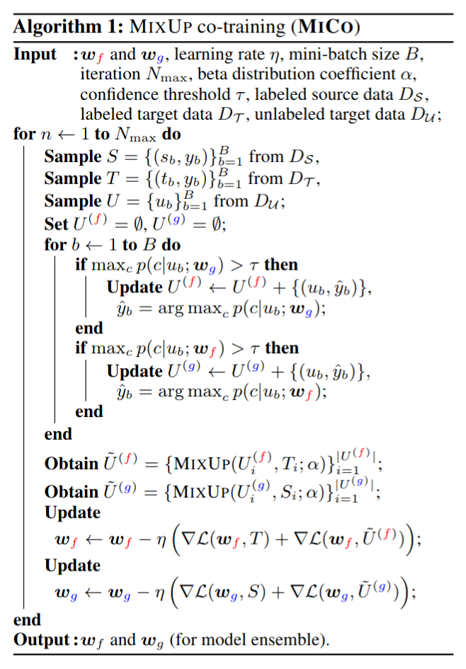 daily_arXiv's tweet photo. https://t.co/cA4m2QkyU6
semi supervised domain adaptation. semi supervised learning을 하는 모델과 unsupervised domain adaptation을 하는 모델을 두고 pseudo label을 만드는 과정에서 두 모델이 생성한 레이블을 서로 다른 모델에게 전달함. #domain_adaptation #semi_supervised https://t.co/0n0QTURhwi