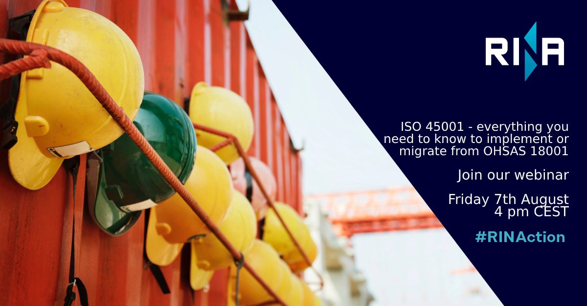 RINA1861's tweet photo. Would you like to reduce any risk related to #healthandsafety at work and protect your employees' wellbeing? π·π½ Then attend our next webinar and find out how #ISO 45001 can support you in promoting a safe work environment. Register now β‘οΈ https://t.co/mPovsrLX8U
#RINAction https://t.co/oEOMTCDRRR