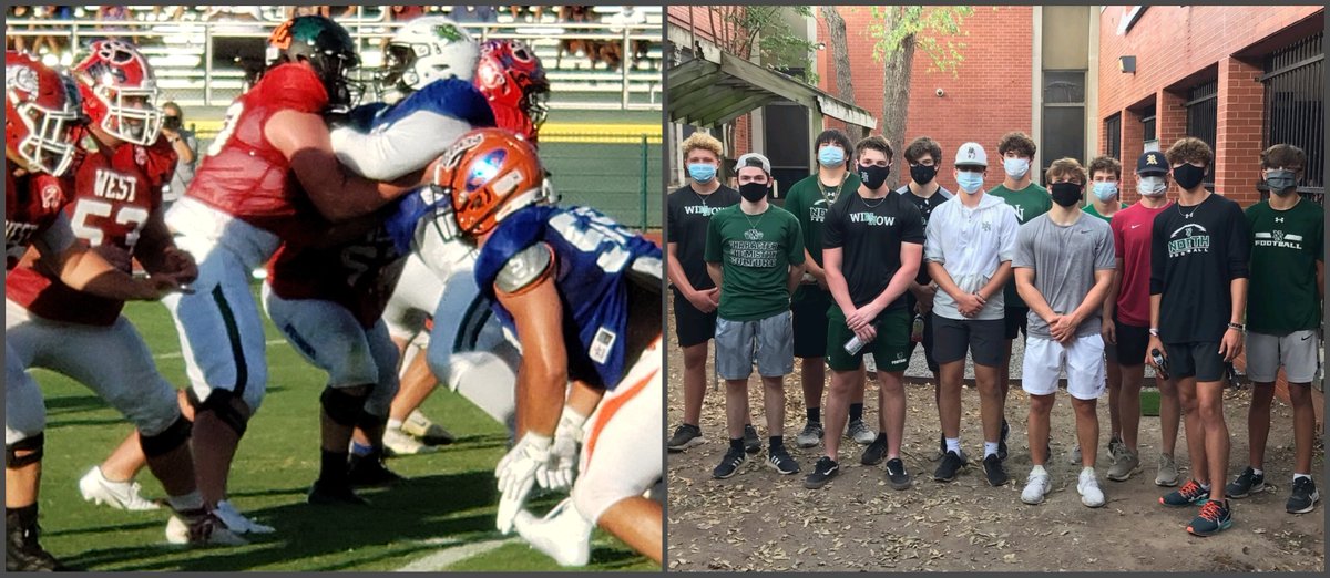 NNFootball's tweet photo. Busy weekend for the TWolves...
@logan_furnish representing at the @OFBCA All Star Game!
And a pack of TWolves volunteered at Jefferson Elementary helping move gravel to create an outdoor class area.
#TWolvesProud https://t.co/9Y30ydosrB