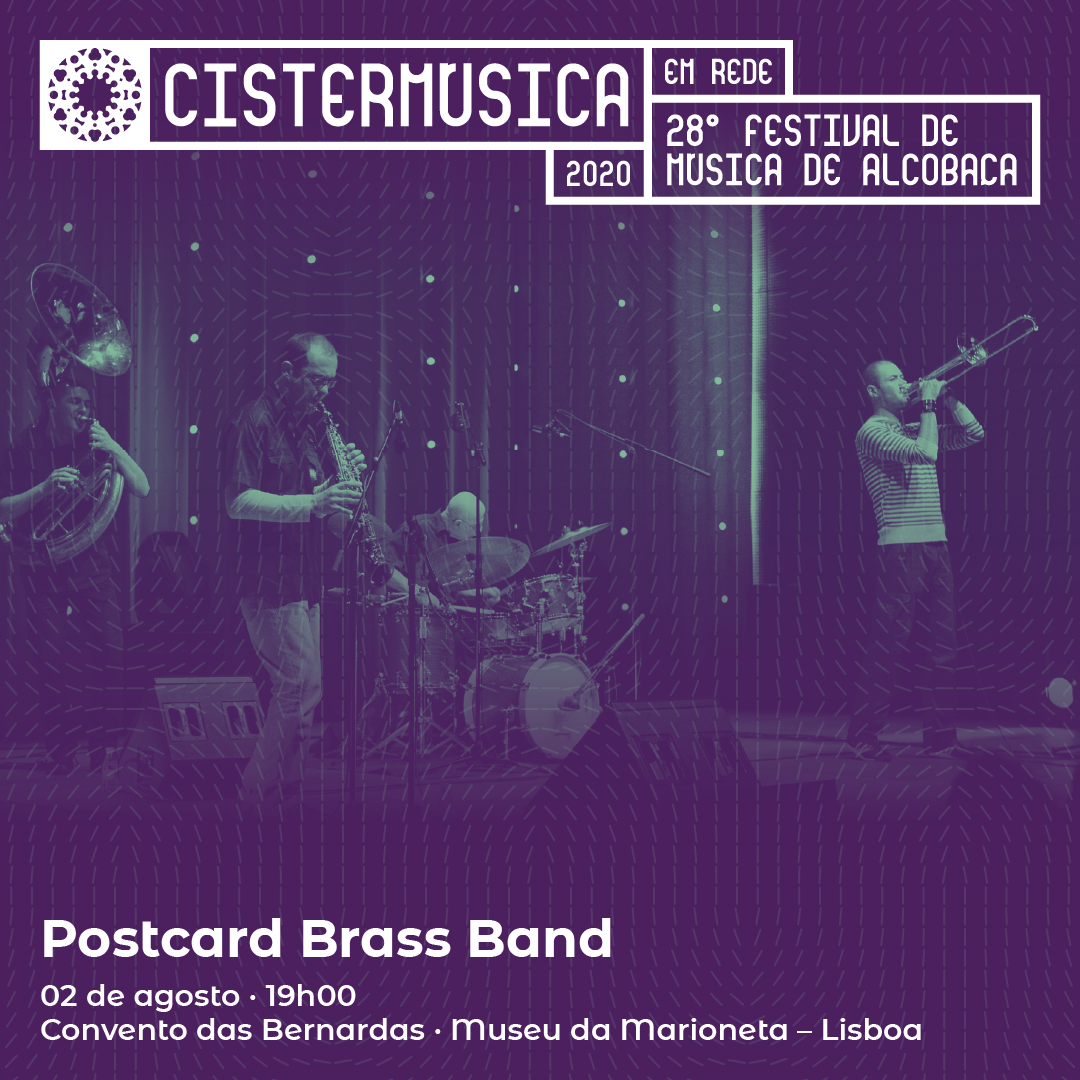 MuseuMarioneta's tweet photo. Jazz no Museu » 2 Agosto, 19h00 
The Postcard Brass Band » Quarteto de Jazz » Festival Cistermúsica 2020
https://t.co/1apIqj8DFf https://t.co/BrqJcbiXIO
