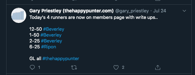 Tip_Advisor1's tweet photo. So…. after tweeting on Saturday that 'disappointment is an understatement' about Fridays 4 runners - all of a sudden @gary_priestley is claiming he made a profit... 
@EdgeRacing3 @TonyBongeordie
@iloveapunt
@Andyp06971778
@stevedeltasix
#YouCouldntMakeItUp https://t.co/RZ7y83sFJF
