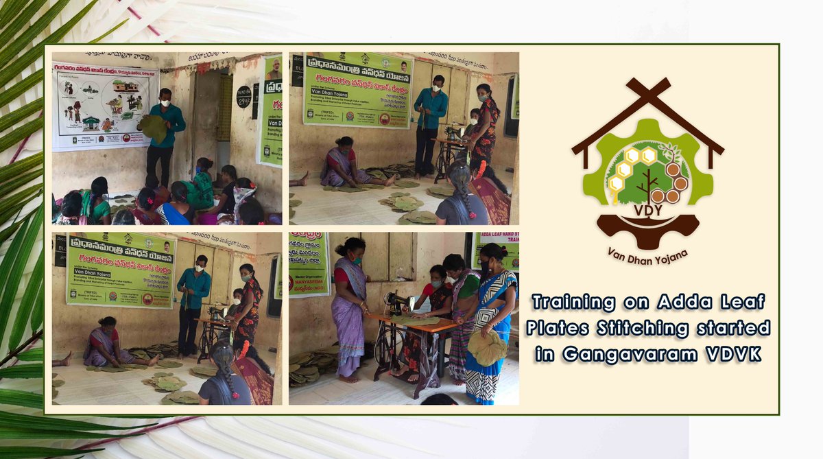 VanDhanSeVikas's tweet photo. Training on Adda Leaf Plates Stitching started in Gangavaram VDVK, by Mentoring organization @ManyaseemaS in Andhra Pradesh.
@TribalAffairsIn @Pra87
#Training #AddaLeafPlates #Stitching #AndhraPradesh #LivelihoodwithSecurity #TRIFEDforTribals https://t.co/bXoYxDUhIC