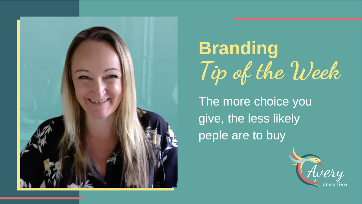 BrandShoestring's tweet photo. The more choices you give, the less likely people are to buy - Hick's Law https://t.co/IFzC4BMlDL my tip of the week.
#tipoftheweek #GraphicDesign #websitedesign #DesignHacks #designer #webdesigner https://t.co/08dU5nzIZd