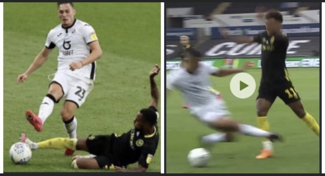 MarkBurridge1's tweet photo. One red card, the other a yellow. 🙄

No words 😔 https://t.co/REKotawp9T