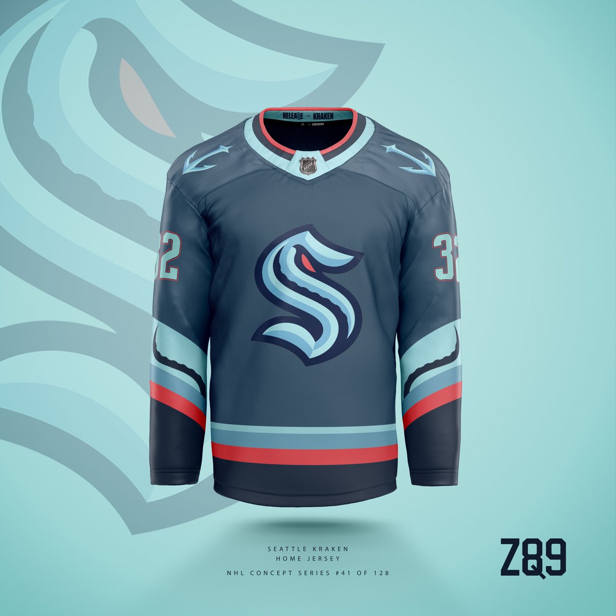 Seattle Kraken jersey concept, Twitter/Z89Design