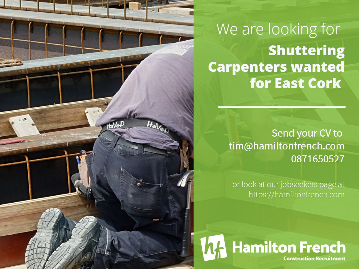 HamiltonFrench_'s tweet photo. Retweet to help fill my job: Shuttering Carpenter @ Hamilton French https://t.co/VKVkyaIZQe #midletonGAA #carrigtwohillGAA #shuttering https://t.co/FceHN16YI8