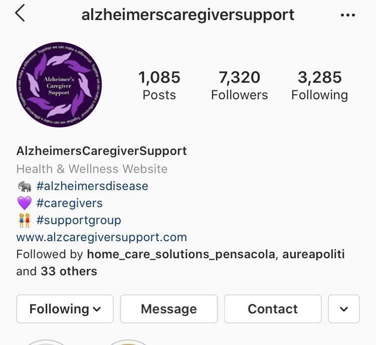Follow us on Instagram #Alzheimers #ENDAlz