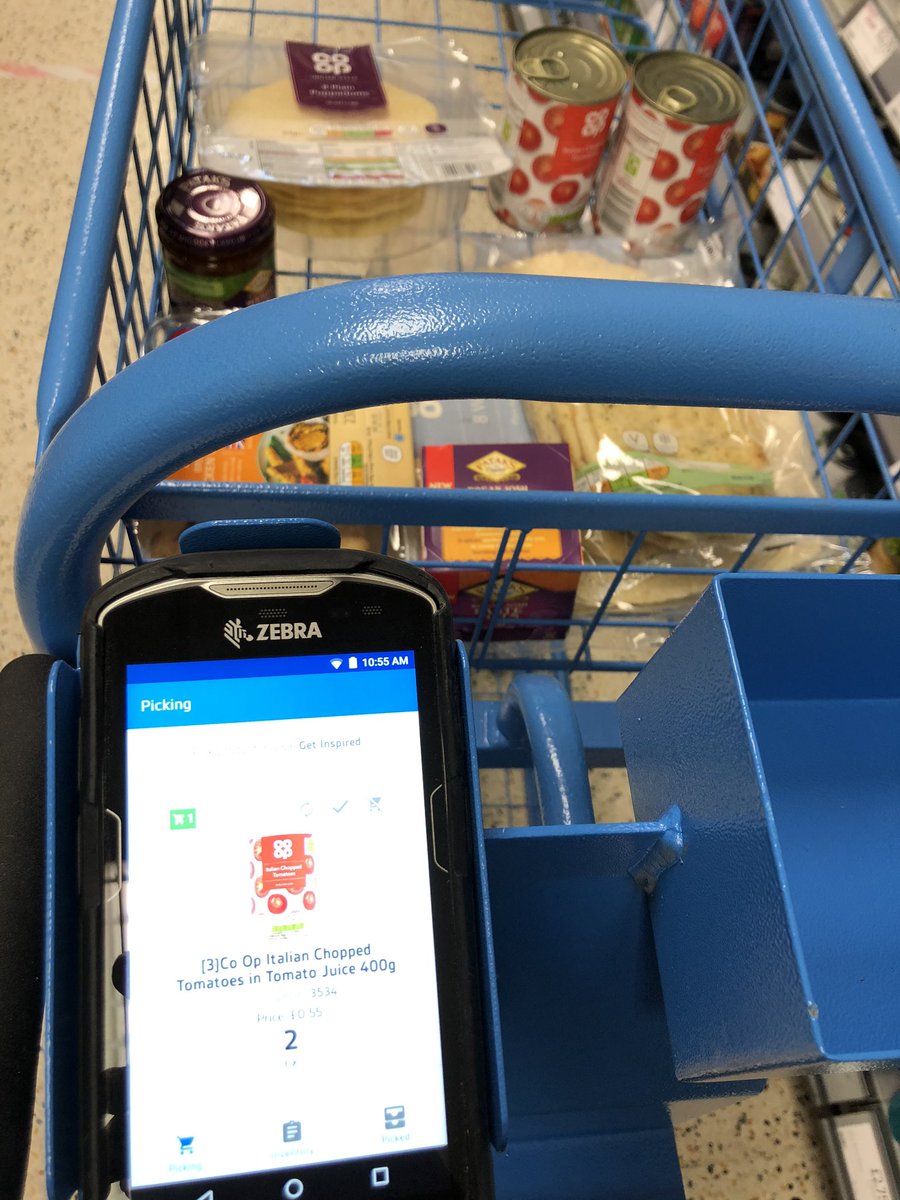 Amelia_Statham's tweet photo. My first day today and picked my own shopping for click and collect in my local store on my coffee break- such an easy service to use! Curry tonight 🤣 #onlinegrocery #learningbegins #newrole @jonabottomley https://t.co/scDiXYWSvw