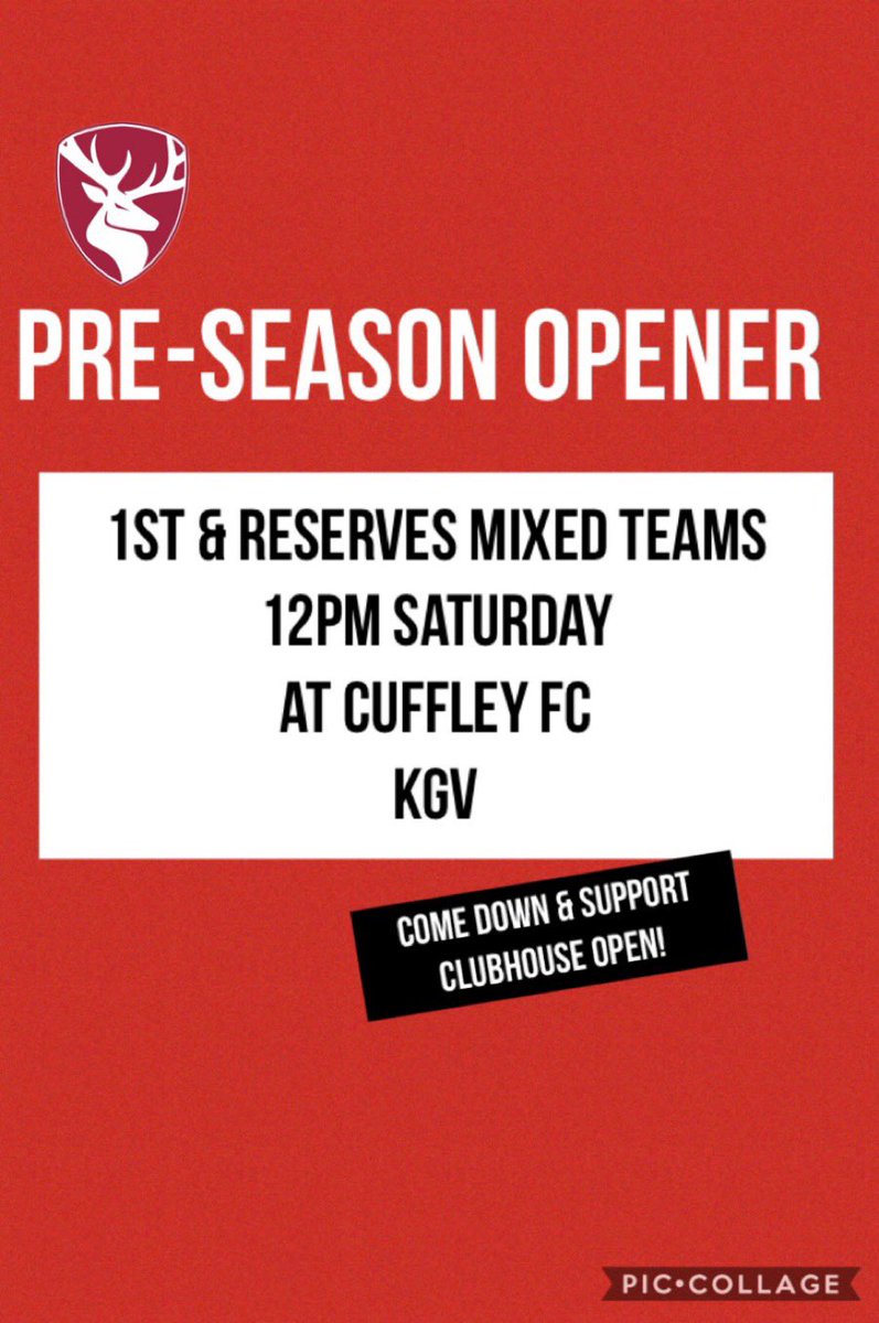 CuffleyFC's tweet photo. Come down to the club and watch our 1st and reserves play this Saturday at 12! #cuffleyfc https://t.co/bvpGfj5PyY