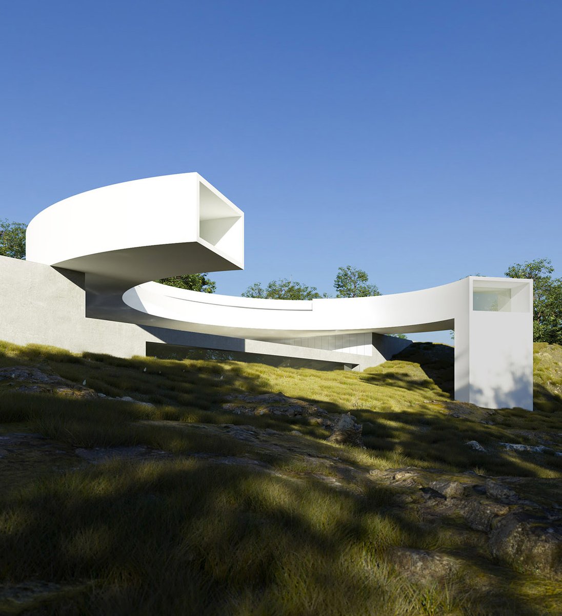 WACommunity's tweet photo. Fran Silvestre’s @FranSilvestreAr new house protrudes "astronomical observatory" overlooking the sea in Marbella: https://t.co/JZnUGA4HLc #spain #architecture https://t.co/ShFEljz6W7