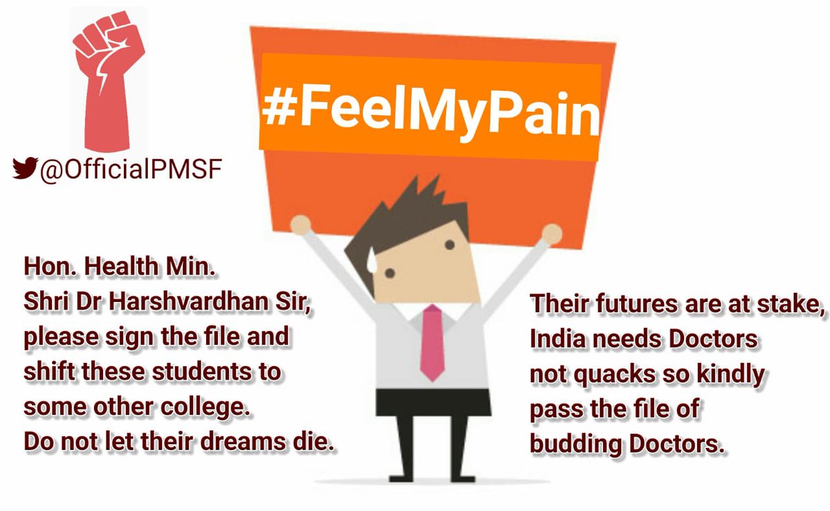 GhauriAqib's tweet photo. Today, country is struggling with a shortage of doctors, on the other hand govt. is playing with the future of 148 MBBS students of WORLD MEDICAL COLLEGE in Haryana. What is the reason that @drharshvardhan does not shift these children by passing their file.
#FeelMyPain https://t.co/gZqodYnPGJ