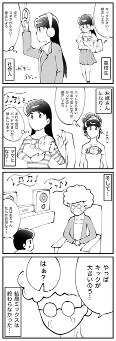 4コマ描きました。「DTMer的一生」 