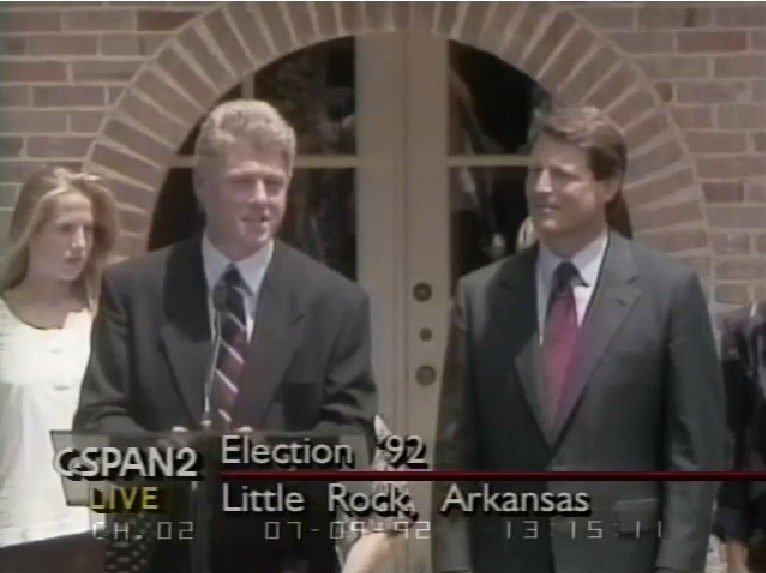 1992 (D): "Besides knowing more about subjects that we'd have to deal with if elected, Al understood Congress and the Washington culture far better than I did." -- Bill Clinton on selecting Al Gore