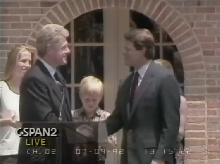 1992 (D): "Besides knowing more about subjects that we'd have to deal with if elected, Al understood Congress and the Washington culture far better than I did." -- Bill Clinton on selecting Al Gore