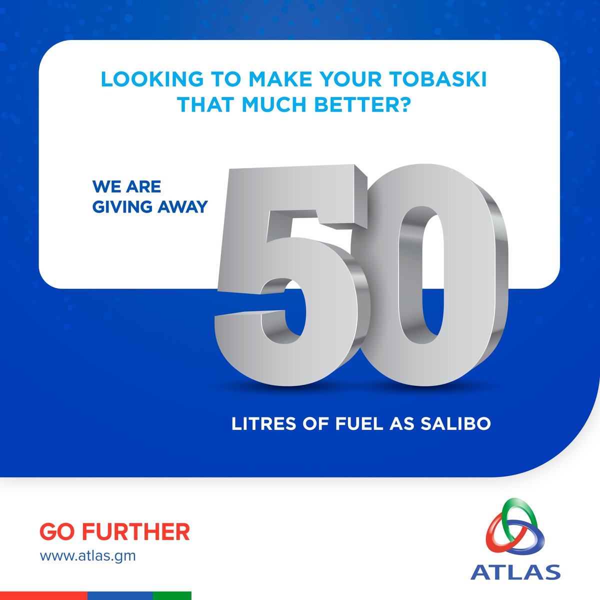 OryxEnergiesGL's tweet photo. Looking to make your Tobaski that much better? We are giving away 50L fuel salibo. To enter, share, like, comment and follow us. Winner will be announced on Thursday.

#gofurther #gambia #atlasenergy https://t.co/i7oQKZMhm1