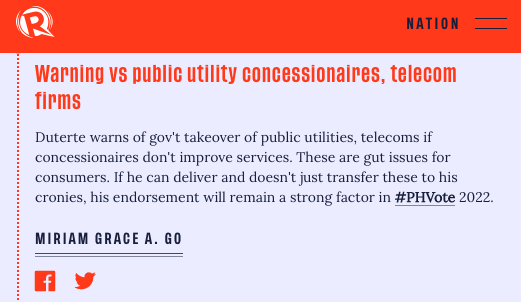 Warning vs public utility concessionaires, telecom firms | via  @miriamgracego  #SONA2020  https://rappler.com/nation/updates-duterte-state-of-the-nation-address-2020