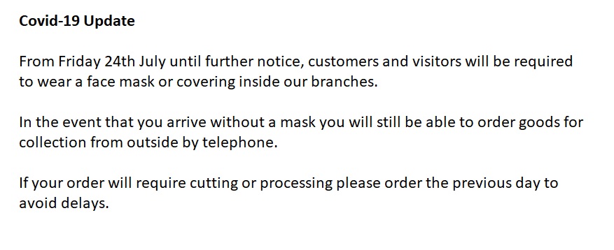 birchflooring's tweet photo. Updated company statement and information regarding services and opening hours for Birch Distribution. Please contact our Branches for further information #Coronavirus #Covid19UK https://t.co/rMQO5eFYwp