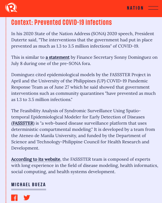 Context: Prevented COVID-19 infections | via  @mikebueza  #SONA2020  https://rappler.com/nation/updates-duterte-state-of-the-nation-address-2020