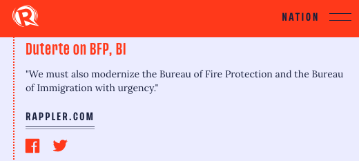 President Duterte on BFP, BI #SONA2020  https://rappler.com/nation/updates-duterte-state-of-the-nation-address-2020