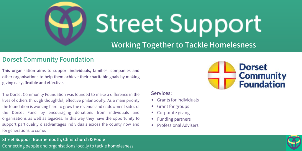 SSupportBCP's tweet photo. This week our spotlight is on @DorsetComFnd 

Their mission is to raise funds for those most in need in Dorset.

Want to support this organisation? Find out more here to make a difference locally! https://t.co/sgITeVkbji https://t.co/WbpncF9xDi