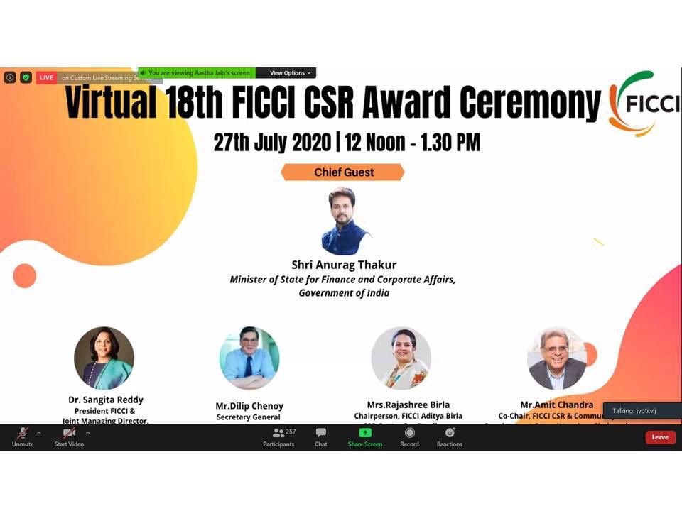Dalmia_DBF's tweet photo. Mr. Mahendra Singhi, MD &amp; CEO,@MyDalmiaCement &amp; Mr. @vishaalbhardwaj Group Head, CSR @DalmiaBharat &amp; CEO @Dalmia_DBF today received the prestigious @FicciCSR Award for Environment Sustainability FY’19 from Mr. @ianuragthakur Minister of State for Finance &amp; Corporate Affairs, GoI. https://t.co/MrwFkqEhwp