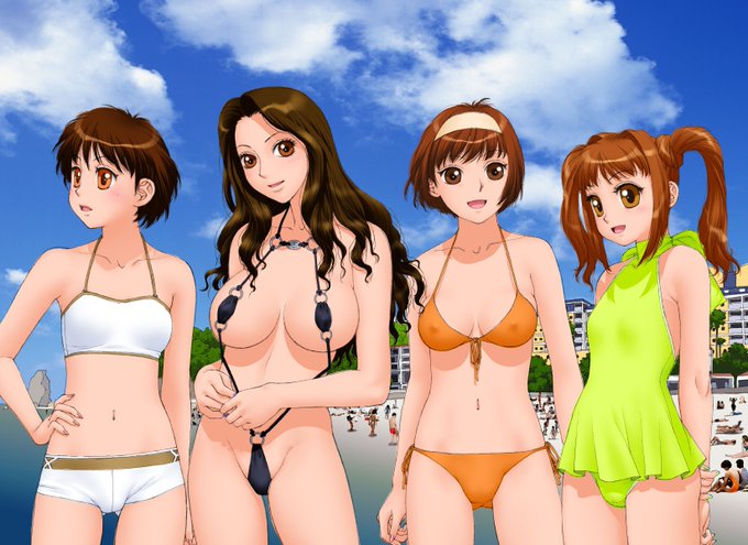 単行本「MAIの部屋」から台詞フキダシ擬音無し絵 その,15
基本的に各話から任意のページを抜き出して悪あがき修正をしています

もうすぐ夏です
やっぱり夏は海ですね〜(オイラ山は苦手なので…万年睡眠不足の漫画家が山登るとハイキング程度でも死にそーになる…なったことがある… ^^;;) 