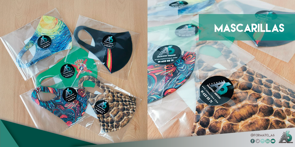 Luce una #mascarilla única, diseñada por ti
¡Mándanos el diseño y nosotros hacemos el resto!
También puedes pedirnos ayuda y confiar en nosotros para hacer el diseño que tengas en mente
ℹ️Te atendemos en formatoa6.com, en info@formatoa6.com o llamando al +34 916225571