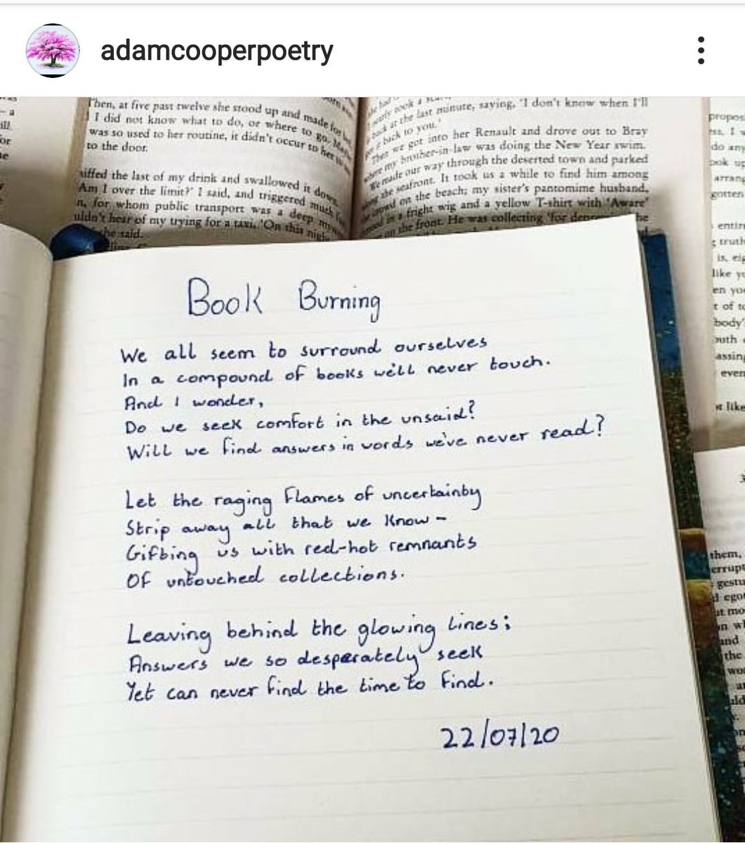 cooperadam404's tweet image. It costs €0.00 to retweet and help me get exposure 😊 
Please follow instagram.com/adamcooperpoet…
I'm a young poet from Offaly, Ireland. 
I've been uploading my work for over a year now, I write about love, life and everything in between 😊
I also do comissions too! 😊